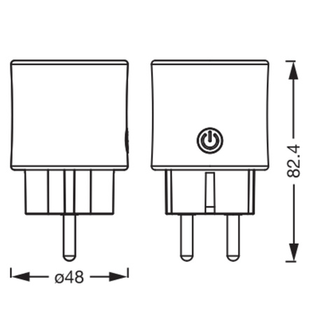Inteligentna Wtyczka Gniazdko z Wyłącznikiem On/Off Czarny Osram SMART+ WiFi ZigBee