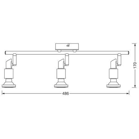 Lampa Sufitowa Ścienna Kinkiet Reflektor 3xGU10 2.6W 690lm 2700K Ciepła SPOT LEDVANCE