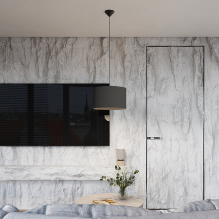 Lampa Sufitowa Wisząca Zwis E27 Żyrandol Owalna Czarna Minimalistyczna Nova Sollux