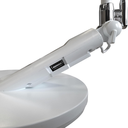 Lampka Biurkowa LED Stołowa 7W 400lm CCT 120° Biała Ściemnialna Optimum Sanico Goldlux