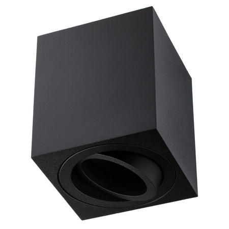 Oprawa Natynkowa HALOGENOWA Ruchoma GU10 Kwadratowa Czarna 84mm