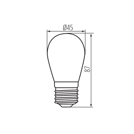 Żarówka LED E27 ST45 0.5W 50lm 4000K Neutralna Przezroczysty ST45 Filament Kanlux