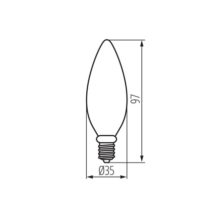 Żarówka LED E14 Edison C35 7W = 75W 1055lm 6500K Zimna Przezroczysta XLED Filament Kanlux