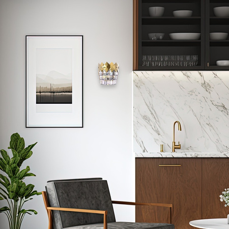 Lampa Ścienna Kinkiet CARISMA Złota 2xE14 Milagro