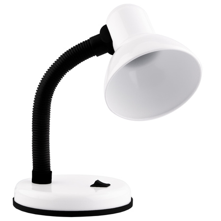 Lampka Biurkowa Stołowa Regulowana SARA Szkolna Nocna E27 Biała LUMILED