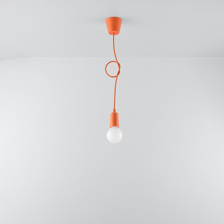 Lampa Sufitowa Wisząca Zwis E27 Nieregularna pomarańczowy Nowoczesna Diego Sollux