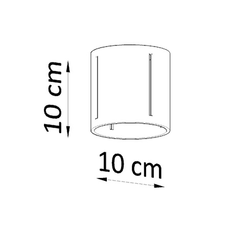 Lampa Sufitowa Oprawa Natynkowa SPOT TUBA G9 Cylindryczna Szara Nowoczesna Inez Sollux