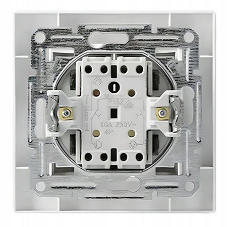 Włącznik Żaluzjowy Roletowy z Ramką Podwójny Asfora Biały