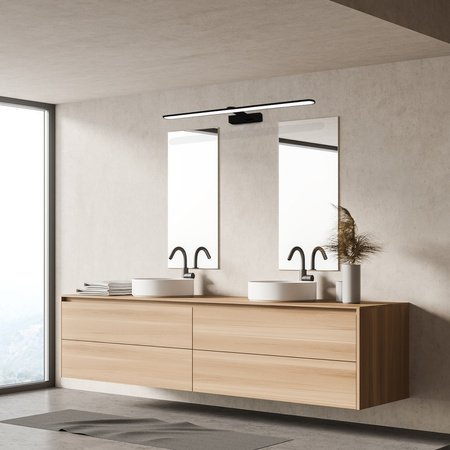 Lampa Ścienna Kinkiet SPLASH Czarna 60cm 12W LED Milagro