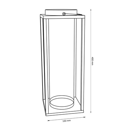 Latarenka Solarna Czarna IP44 z Czujnikiem Zmierzchu Glamour Sanico Goldlux