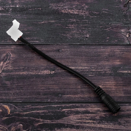Wtyk zasilania DC 2.1 / 5.5 mm MONTAŻOWY Z KABLEM ZATRZASK 15cm
