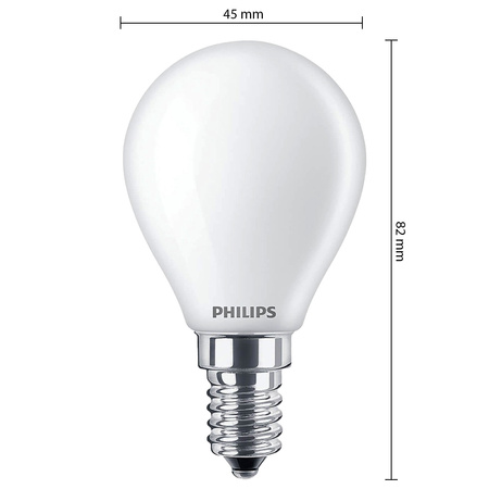 Żarówka LED E14 P45 2,2W = 25W 250lm 2700K Ciepła Filament PHILIPS