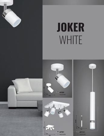 Kinkiet JOKER BIAŁY 1xGU10 lampa ścienna sufitowa reflektor MILAGRO Metal