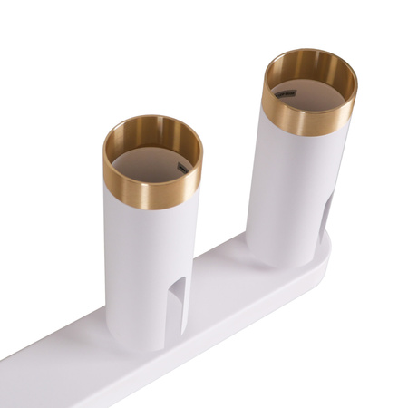 Oprawa Ścienno-Sufitowa Reflektor Punktowy 5x GU10 Biała Złota FADO Sanico Goldlux