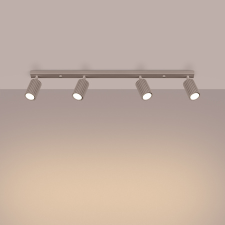 Lampa Sufitowa Reflektor 4x GU10 Aluminiowa Taupe Karbon Deep Space SL.1765 Sollux