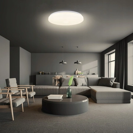 PLAFON LED 49cm lampa sufitowa okrągła RGBW 3000K-6500K + pilot Głośnik BLUETOOTH