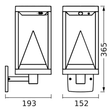 Kinkiet Ogrodowy Lampa Elewacyjna Zewnętrzna LED z Czujnikiem Ruchu i Zmierzchu 6W 400lm 3000K Ciepła RGB Ściemnialna Czarny IP44 Osram SMART+ BT