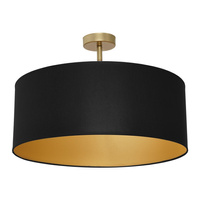 Lampa Sufitowa BEN Czarna Złota 3xE27 Milagro