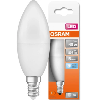 Żarówka LED E14 B35 7W = 60W 806lm 4000K Neutralna 200° OSRAM STAR