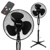 Wentylator Podłogowy Stojący WIATRAK 45W 43cm Czarny + Pilot Sterujący