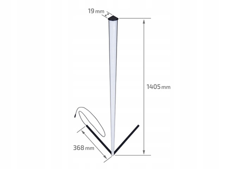 Lampa Stojąca Narożna Podłogowa Czarna 20W RGB Zmiana Kolorów Pilot