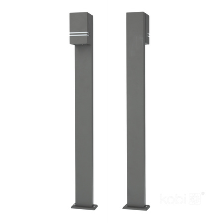 Lampa ogrodowa LED QUAZAR 12 GU10 IP44 KOBI ALUMINIUM SZARA