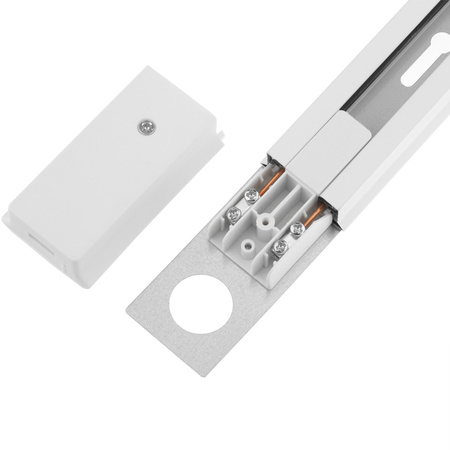 Zestaw Szyna Oświetleniowa Szynoprzewód 1m + 2x Reflektor Szynowy GU10 BIAŁY Kwadratowy