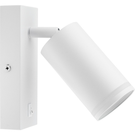 Lampa ścienna Kinkiet GU10 RING z włącznikiem biały