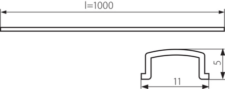 Klosz do Profili Aluminiowych 1m Przezroczysty SHADE Kanlux