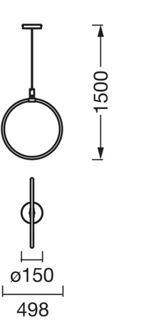 Lampa Sufitowa Wisząca Dekoracyjna LED 18W 2000lm 3000K Ciepła Ściemnialna Zwis Szary Decor Ledvance