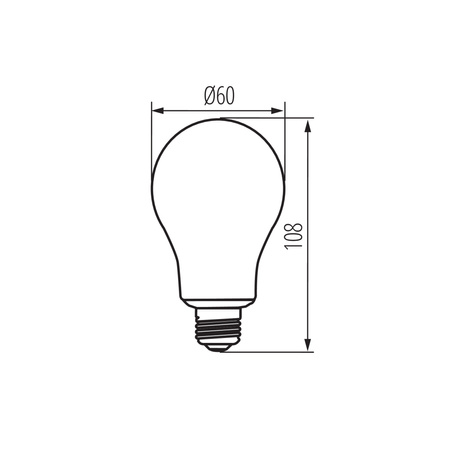 Żarówka LED E27 Edison A60 4W 250lm 1800K Ciepła Bursztynowa XLED Filament Kanlux