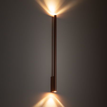 Kinkiet Ścienny Lampa Natynkowa 2x G9 Miedziana Nowoczesna LASER WALL XL 10831 Nowodvorski