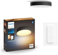 Plafon LED Lampa Sufitowa Natynkowa 9.6W 1220lm IP20 White Ambiance TW Czarna 26cm Inteligentna SMART Zigbee Bluetooth Enrave Philips HUE