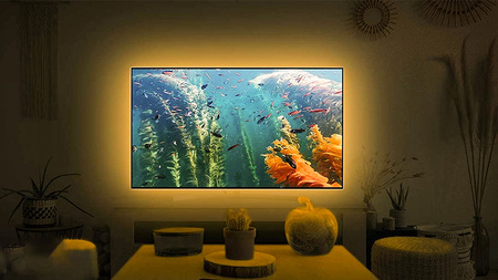 Taśma LED Pasek COB 12V 45W 2400LED NEON Żółta 8mm 5m