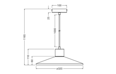 Lampa Sufitowa Wisząca Dekoracyjna E27 Zwis Szary Brązowy Beton Decor Ledvance