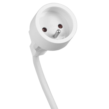 Przedłużacz sieciowy wtyk – gniazdo z uziemieniem 10m 3x1mm 16A Biały