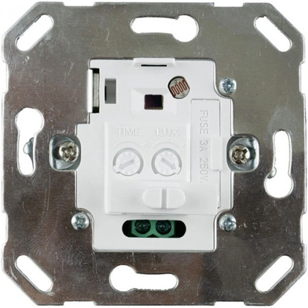 Czujnik Ruchu i Zmierzchu PIR Podtynkowy 160° 9m Wewnętrzny do Puszki Biały