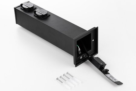 Słupek Ogrodowy IBERI Zewnętrzny Stojący 230V 40cm 4x Gniazdo Sieciowe LUMILED