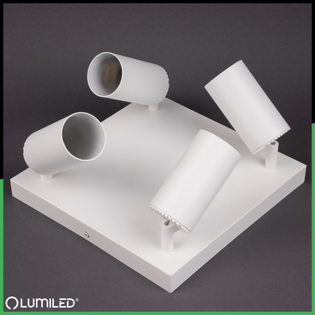 Lampa Sufitowa Plafon SPOT TUBA Reflektor Oprawa Halogenowa 4x GU10 TABULA LUMILED