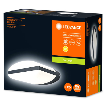 Lampa Ogrodowa Zewnętrzna Kinkiet Elewacyjny LED 12.5W 950lm 3000K IP44 Szary Endura Ledvance