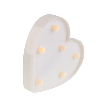 Lampka nocna Serce dekoracyjne na baterie 2x AA 1,5V 6x LED MILAGRO EKD3720