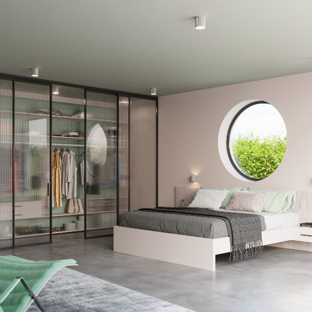 Lampa Sufitowa Oprawa Natynkowa SPOT TUBA G9 Cylindryczna Szara Nowoczesna Inez Sollux