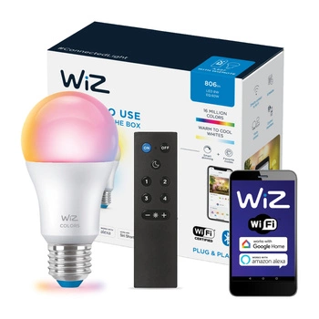 Żarówka LED E27 A60 8W = 60W 2200-6500K + RGB + Pilot SMART WiFi WiZ