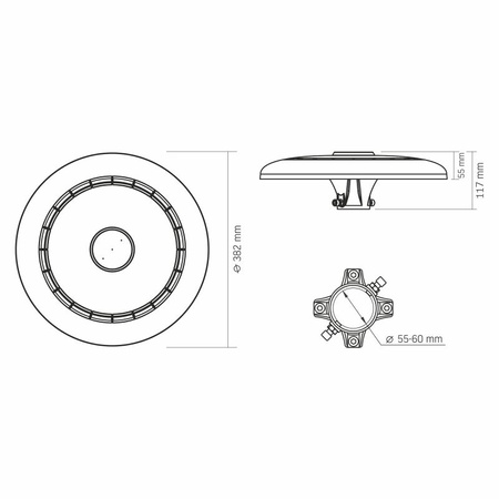 Lampa LED Uliczna Parkowa Ogrodowa 120W 16800lm CCT 90° 0.53A Czarna VIDEX