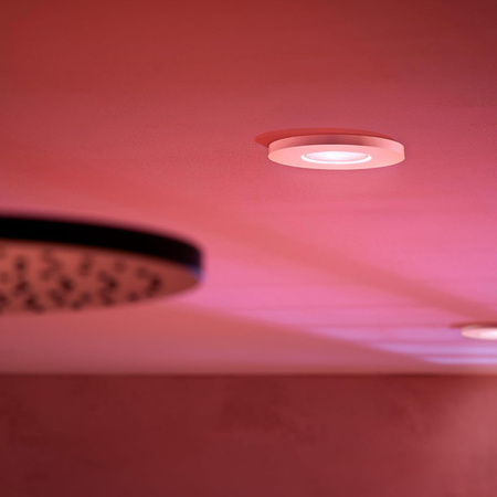 Oprawa Podtynkowa Wpuszczana LED Hermetyczna IP44 Łazienkowa 4.2W 400lm IP44 White and Color Ambiance RGB + TW Biała Inteligentna SMART Zigbee Bluetooth Xamento Philips HUE