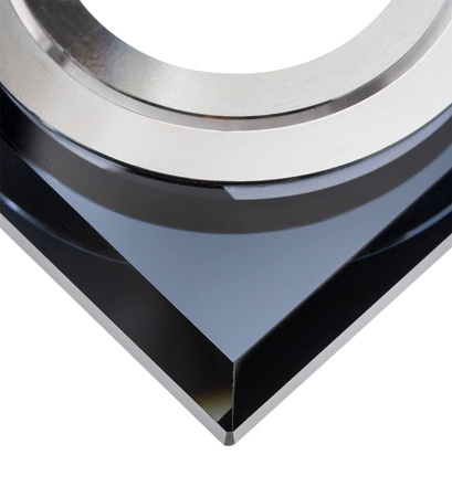 Zestaw Oprawa SZKLANA ARIAN halogenowa kwadrat ruchoma czarna + GU10 LED 6W 4000K