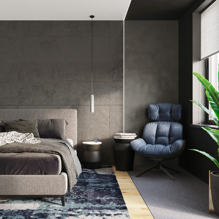 Lampa Sufitowa Wisząca Zwis 2x GU10 Tubularna Szara Industrialna Luvo Sollux