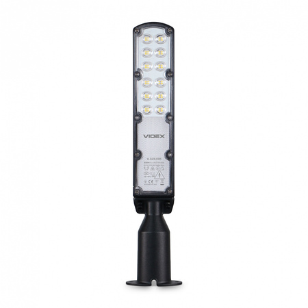 Lampa LED Uliczna Zewnętrzna 30W 3000lm 5000K Neutralna IP65 IK07 Czarna Videx
