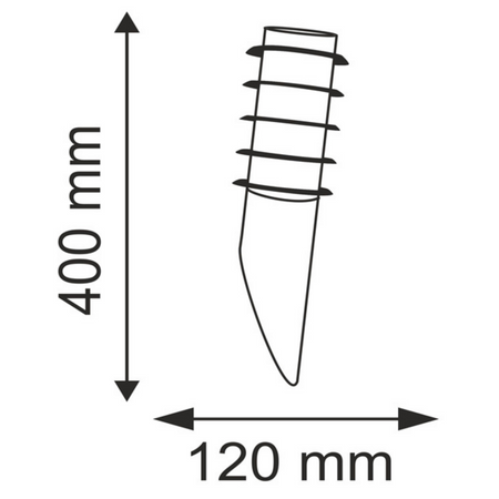 Kinkiet Ogrodowy SKOŚNY Lampa Elewacyjna LED E27 SERENA szary 40cm GOLDLUX (Polux)