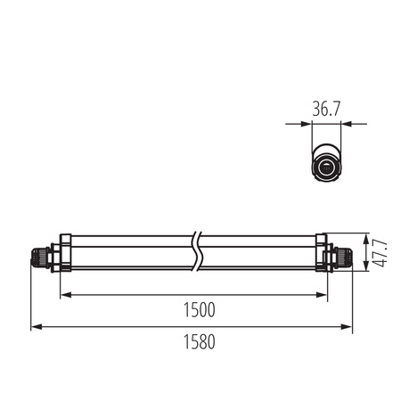 Oprawa Liniowa Lampa Sufitowa LED 50W 160cm 6000lm 4000K Neutralna 145° IP65 Natynkowa Biała TP KANLUX